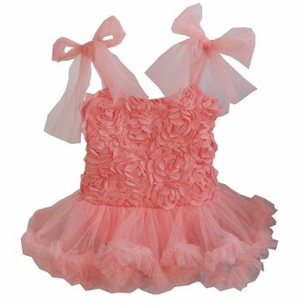 Tutu Dress baby jurk Romper koraal 0-3 maanden 