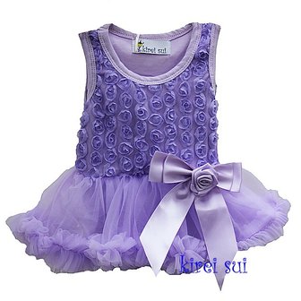 Romantic lavendel Rossettes Bodysuit Pettidress 6-12m