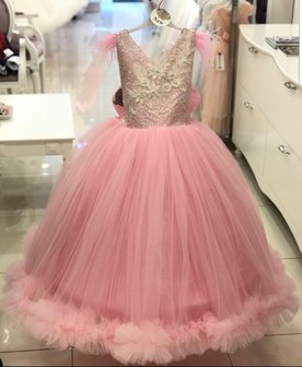 Exclusieve Communie jurk / Bruiloft meisje jurk Ultimate Luxe Roze