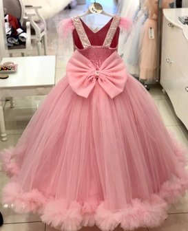 Exclusieve Communie jurk / Bruiloft meisje jurk Ultimate Luxe Roze