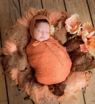 Baby Newborn Fotoshoot overslagdoek Groot koraal 