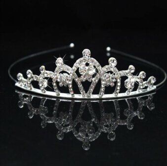 Tiara Diadeem Kids  Diamond Sparkle little flower