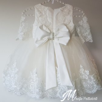 Bruidsmeisje jurk &amp; Doop jurk Pearl Luxe kant Ivoor maat 56 tm 176 