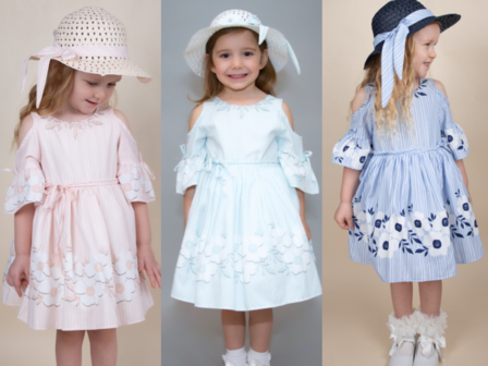 Zomer jurkje Kids NEW Spanisch + hoed  Diverse kleuren Style 2-7 jaar