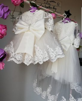 Doopjurk ivoor kant &amp; Bruidsmeisjes jurk handmade special 