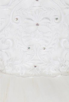 Communie jurk en Bruidsmeisjes jurk met sleep Ultra luxe ivoor layers + Bijpassende diadeem 128-164