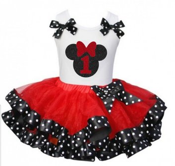 Minnie Mouse tutu verjaardag set nummer 1