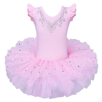 Balletpakje Tutu Roze Sparkle Style maat 92-140 NEW