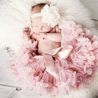Baby Petticoat Luxe Poederroze By Meetje-Pettiskirts. 