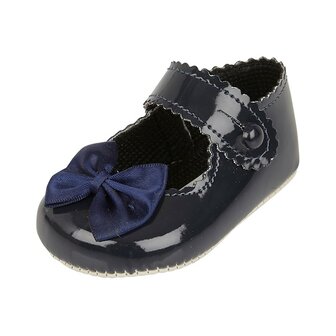 Baby schoentjes blauw met strikje  