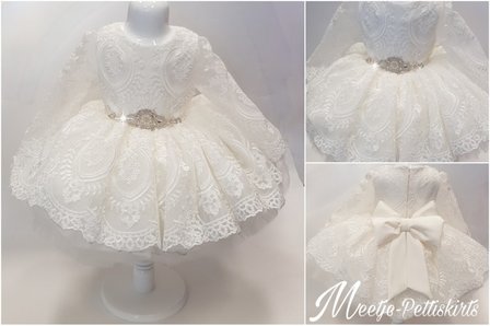 Doopjurk Lange mouw &amp; Bruiloftjurk Extra Volle Tulle sparklestyle One of a Kind 56 tm 176 