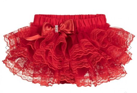 Tutu luierbroekje kant rood New