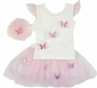 Tutu set 3delig vlinders 6 tm 24 m NEW