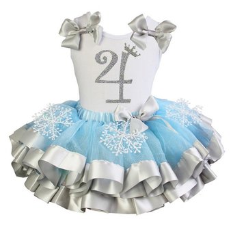 Frozen tutu set verjaardag met bijpassende tanktop nummer 4