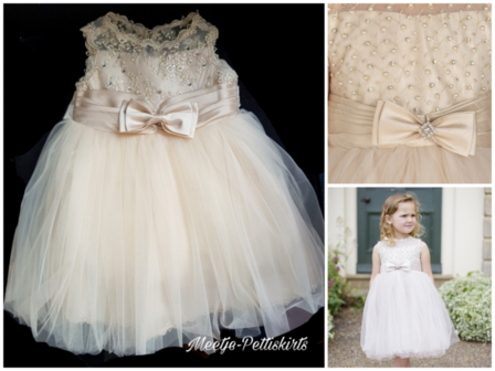 Feestjurk Bruiloft Communie &amp; Doop jurk Champagne Luxe Baby &amp; Kids 