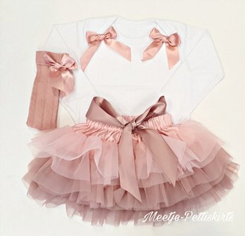 3delige set Tutu rok layers ballet pink - Mauve - dusty pink NEW 