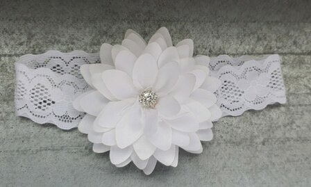 Doophaarbandje baby flower lace