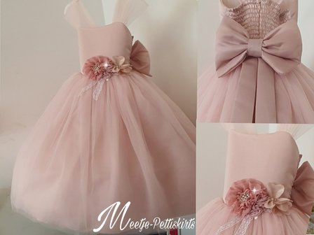 Prinsessenjurk oud roze Handmade Ultra Luxe