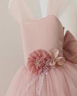 Prinsessenjurk oud roze Handmade Ultra Luxe