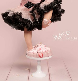  Baby Petticoat Luxe pink roos zwart By Meetje-Pettiskirt