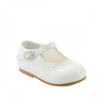  Spaanse ballerina wit met gespje 18-25.