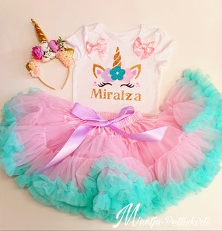 Unicorn set roze pastel De luxe Compleet 3 delig met of zonder Naam