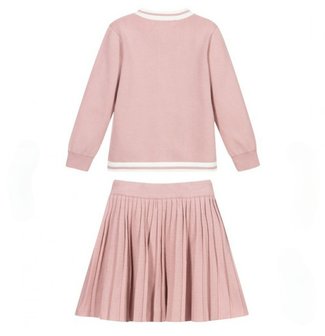 Knit set Rokje en Vestje meisje Spanisch Girl Roze 