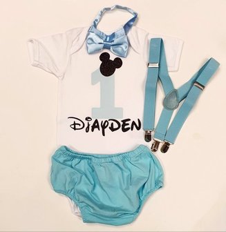 Cake Smash Outfit Mickey Mouse Blauw  