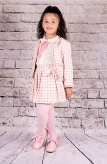 Complete set rok colbert en blouse roze wit Luxury Spanisch girl Style 