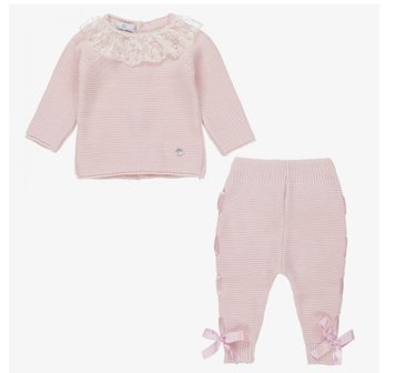 Baby set Top en broekje Knit Roze  