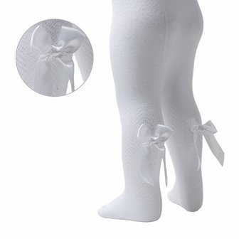 Baby maillot wit met strikje maat 0-3 tm 12-24 m  