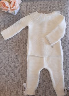Baby set Top en broekje Knit ivoor  