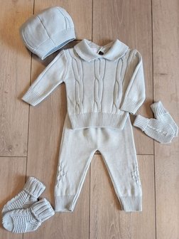 Baby Knit set compleet blauw 