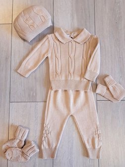 Baby Knit set compleet beige 