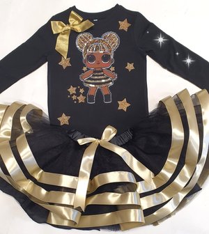 Lol  tutu set Luxe zwart goud  