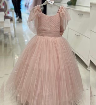 bruiloft - Communie jurk oud roze 104 - 146