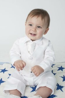 Doopkostuum met stropdas jongen compleet set 4 delig maat 50 tm 92