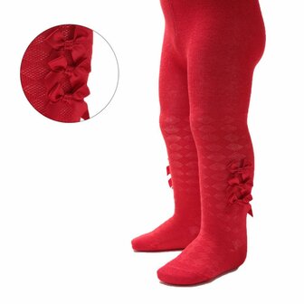 Baby maillot rood met strikjes maat 0-3 tm 12-24 m  
