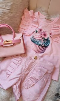 setje broekje en top Cupcake Roze