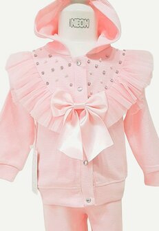 Neon set vestje met broek roze