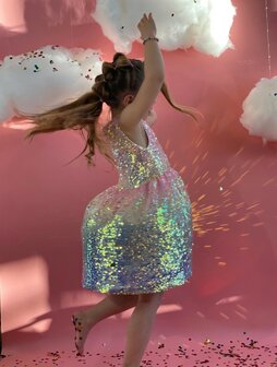 Rainbow jurk voor meisjes premium luxe 