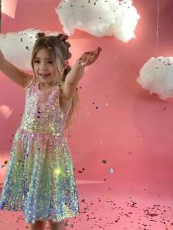 Rainbow jurk voor meisjes premium luxe 