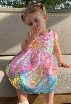 Rainbow jurk voor meisjes premium luxe 