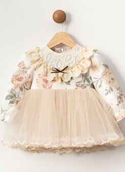 Baby jurk bloemen lange mouw 
