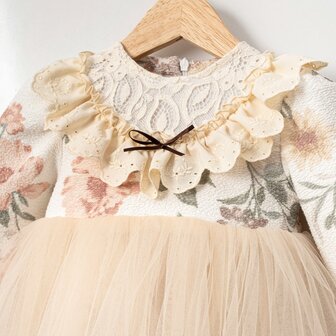 Baby jurk bloemen lange mouw 