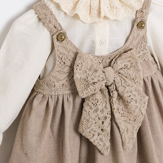 Baby jurk Beige Lina 2delig