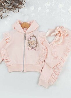 Jogging set beertje peach