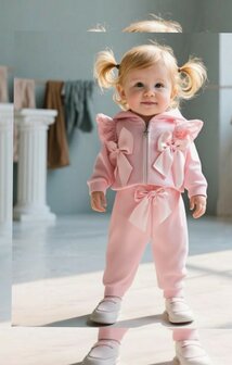 Jogging set roze little girl 68 tm 98