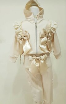Jogging set beige little girl 68 tm 98