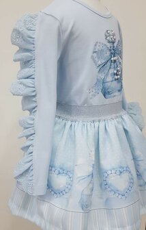 Setje top en rok parfum blauw 